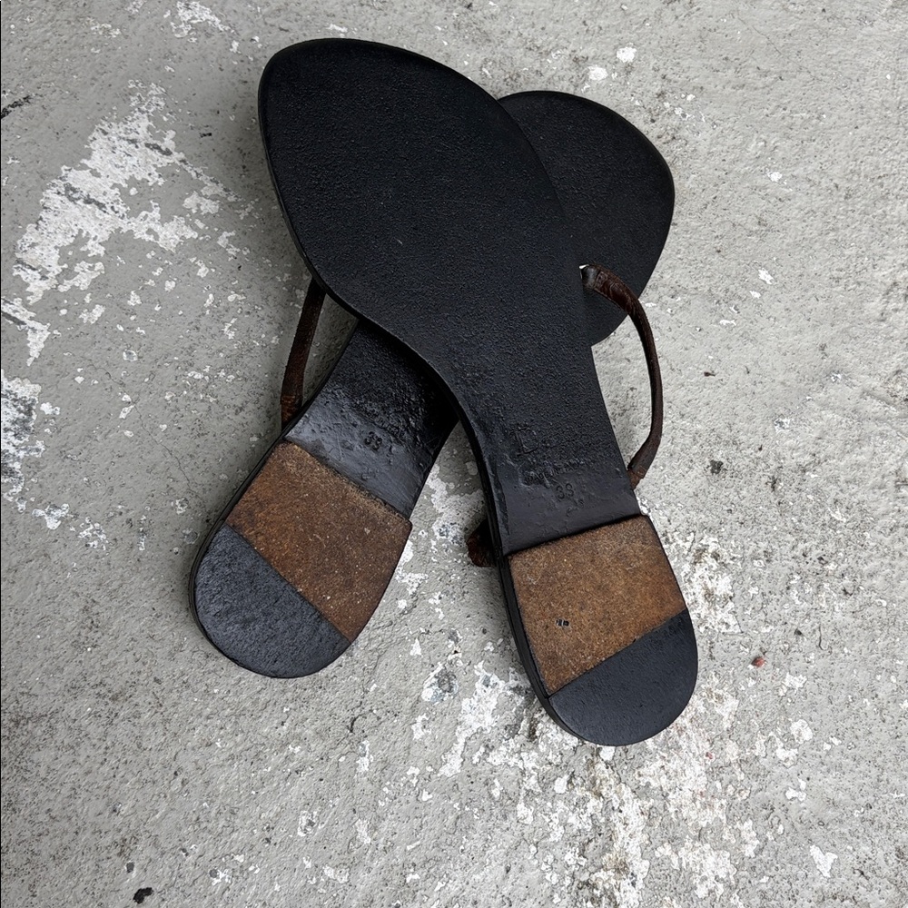 Vintage Dior leather flip-flops - Picture 7 of 8